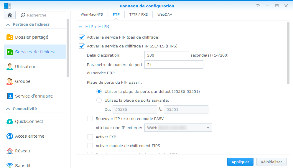 Synology: Aktivierung Des Ftp Servers
